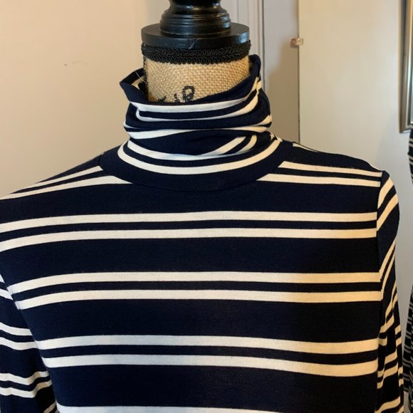 Maeve by Anthropologie Navy Striped Swing Dress - Picture 4 of 9